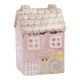 LED-Haus Frühling, pink, 12 cm