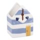 Deko-Haus Maritim, gestreift/Anker, 11 cm