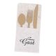 Bestecktasche Filz, Lieblingsgast/beige, 12 x 24 cm