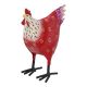 Huhn Tobi, bunt/rot, 16 cm