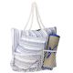 Strandtasche Netz mit Kissen und Matte, blau
