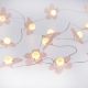Lichterkette Blumen, rosa, 20 LEDs