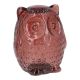 LED-Eule Glas, rot, 15 cm