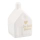Haus mit Spruch, Heimat/gold, 7 cm