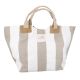 Shopper Sunny, Streifen/taupe/weiß, 57 x 38 cm