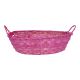 Korb mit Griff, oval/pink, 35 x 27 cm