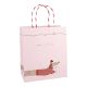 Geschenktüte Dackel, rosa, 19 x 22 cm