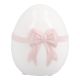 Deko-Ei Schleife, weiß/rosa, 10 cm