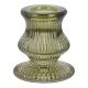 Kerzenständer Rille, grün, 5.5 x 6.1 cm