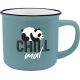 Becher Emaille-Optik, Chill mal, 350 ml