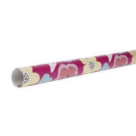 Geschenkpapier Floral-Motiv, pink, 2 m