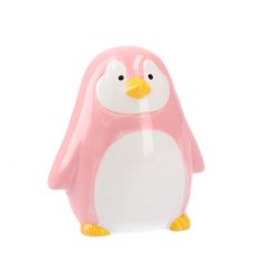 Spardose Pinguin, rosa, 12 cm