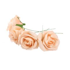 4er Set Rose Juna, apricot, 23 cm