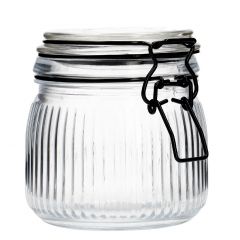 Vorratsglas mit Bügelverschluss, Rillen, 500 ml