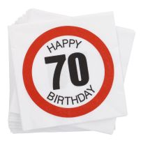 Servietten, 20 Stück, 70 Jahre