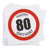 Servietten, 20 Stück, 80 Jahre