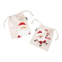 2er Set Beutel Weihnachten, Hohoho, 13 x 16 cm