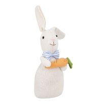 Deko-Hase mit Schleife und Möhre, 20 cm