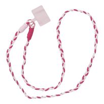Handykette Flecht mit Patch, pink
