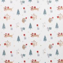 Geschenkpapier Nostalgie, Tiere/weiß, 2 m