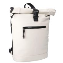 Rucksack Rolltop mit Reflektor, beige, 16 Liter