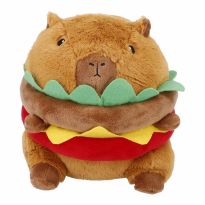 Kuscheltier Capybara mit Burger, 24 cm