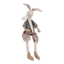Deko-Hase Streifen, Junge/sitzend, 60 cm