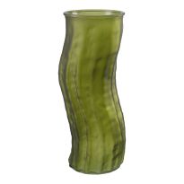 Vase Wellenform, grün, 25 cm