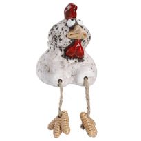 Tier mit Hängefüßen, Hahn, 10 cm