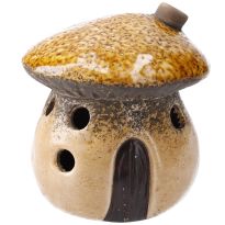 LED-Pilz Haus, gelb, 13 cm