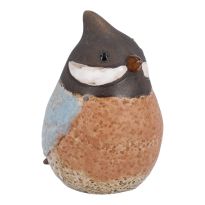 Vogel Antik, blau/spitz/bauchig, 7.5 cm