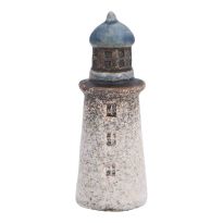 Leuchtturm, weiß, 10 cm