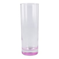 Longdrink-Glas Farbboden, pink, 300 ml