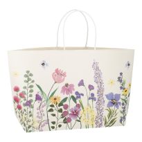 Geschenktüte Floral, creme, 41 x 24 cm