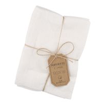 2er Set Serviette, Uni/beige