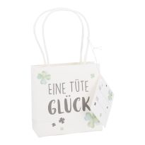 Geschenktüte Spruch, Tüte Glück, 10 x 10 cm