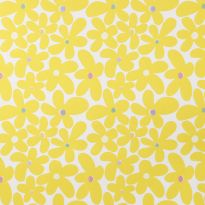Geschenkpapier Blumen, gelb, 2 m