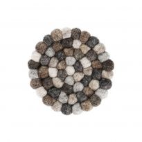 Untersetzer Filzkugeln, grau, 10 cm