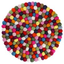 Untersetzer Filzkugeln, bunt, 30 cm