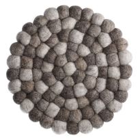 Untersetzer Filzkugeln, taupe mix, 20 cm