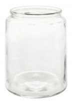 Glas-Windlicht Zylinder, dick, 19 x 24 cm
