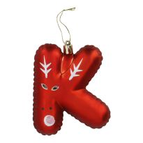Anhänger Buchstabe, K/rot, 10 cm