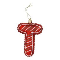 Anhänger Buchstabe, T/rot, 10 cm