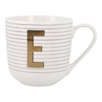 Becher Buchstabe/Streifen, E, 450 ml