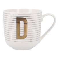 Becher Buchstabe/Streifen, D, 450 ml