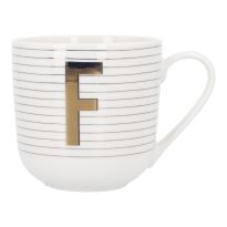 Becher Buchstabe/Streifen, F, 450 ml