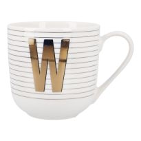 Becher Buchstabe/Streifen, W, 450 ml
