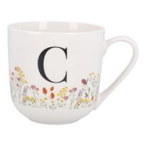 Becher Buchstabe/Flowers, C, 450 ml