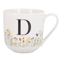 Becher Buchstabe/Flowers, D, 450 ml