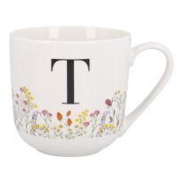 Becher Buchstabe/Flowers, T, 450 ml